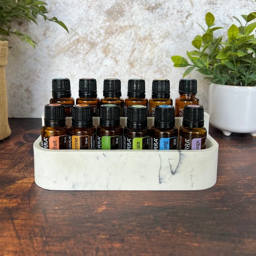 2 Tier Resin Marble Essential Oil Display